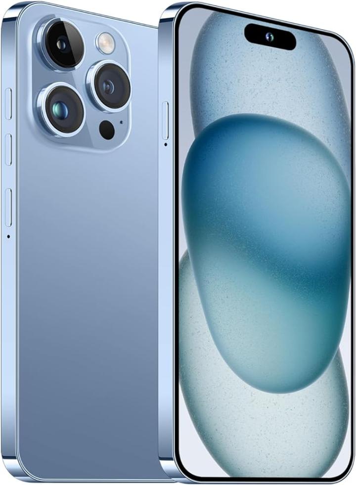 هاتف Android غير مقفل A15 PROMAX Android 13 هاتف خلوي مع جزيرة ديناميكية 6 جيجابايت + 256 جيجابايت 6800 مللي أمبير في الساعة، شحن سريع، شاشة عالية الدقة 48 ميجابكسل + 108 ميجابكسل هاتف خلوي مع كاميرا 5G ثنائي الشريحة (أزرق)